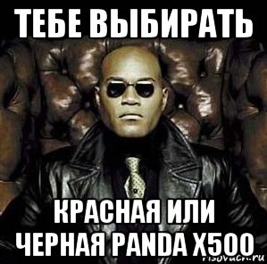 тебе выбирать красная или черная panda x500