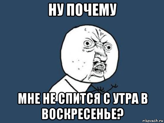 ну почему мне не спится с утра в воскресенье?, Мем Ну почему