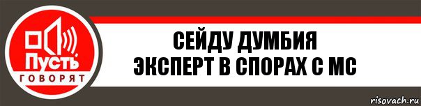 СЕЙДУ ДУМБИЯ
Эксперт в спорах с МС, Комикс   пусть говорят