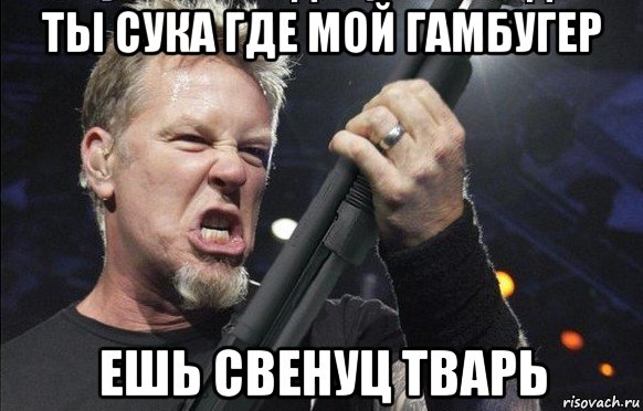 ты сука где мой гамбугер ешь свенуц тварь, Мем То чувство когда