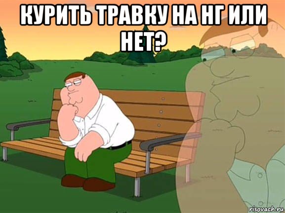 курить травку на нг или нет? , Мем Задумчивый Гриффин