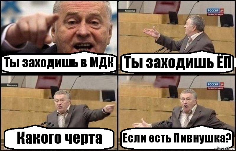 Ты заходишь в МДК Ты заходишь ЁП Какого черта Если есть Пивнушка?, Комикс Жириновский