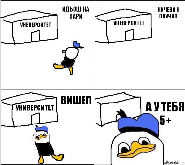 уневерситет уневерситет университет а у тебя 5+ идьош на пари ничево н виучил вишел, Комикс Долан