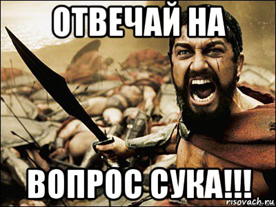 отвечай на вопрос сука!!!, Мем Это Спарта