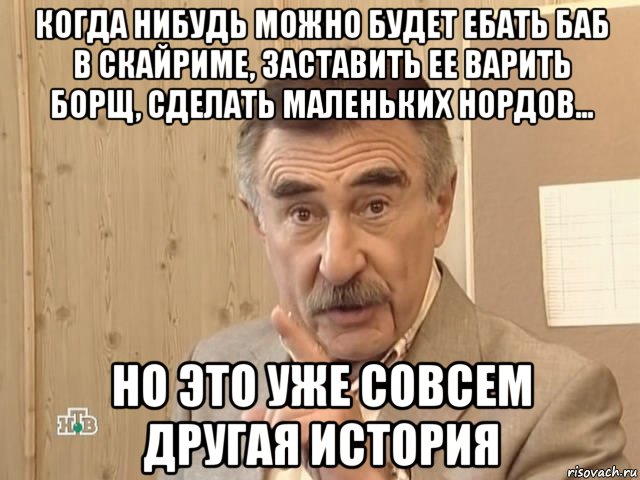 когда нибудь можно будет ебать баб в скайриме, заставить ее варить борщ, сделать маленьких нордов... но это уже совсем другая история, Мем Каневский (Но это уже совсем другая история)