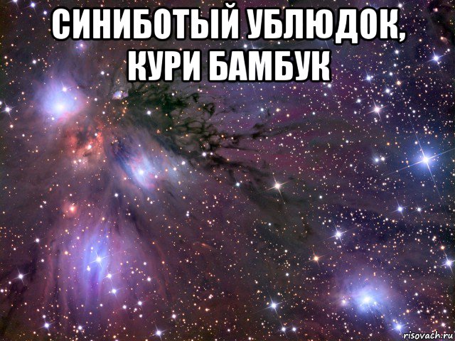 синиботый ублюдок, кури бамбук , Мем Космос