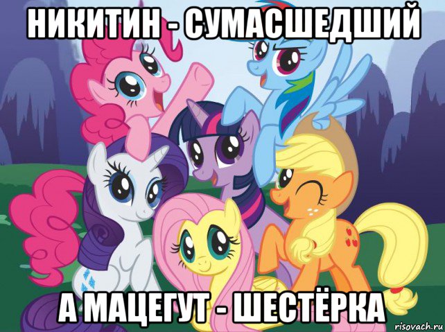 никитин - сумасшедший а мацегут - шестёрка, Мем My little pony