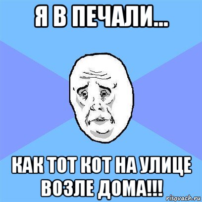 я в печали... как тот кот на улице возле дома!!!, Мем Okay face