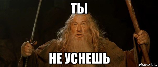 ты не уснешь, Мем Гендальф (Ты не пройдешь)