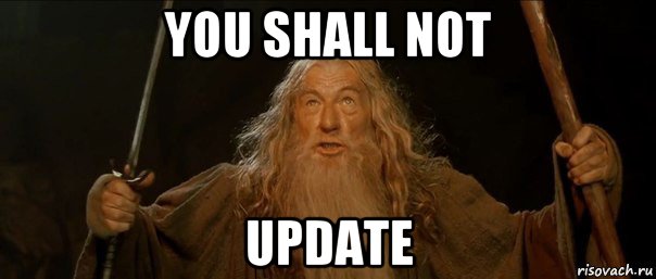 you shall not update, Мем Гендальф (Ты не пройдешь)