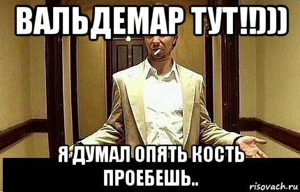 вальдемар тут!!))) я думал опять кость проебешь.., Мем Ну чо