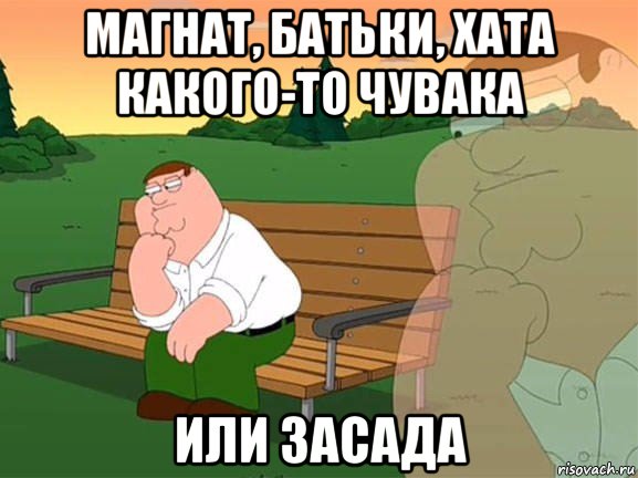 магнат, батьки, хата какого-то чувака или засада, Мем Задумчивый Гриффин