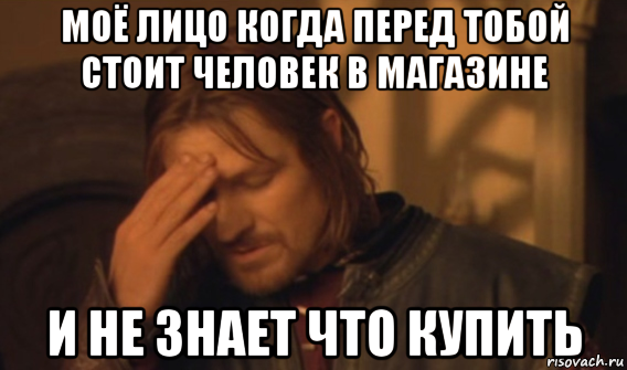 моё лицо когда перед тобой стоит человек в магазине и не знает что купить, Мем Закрывает лицо