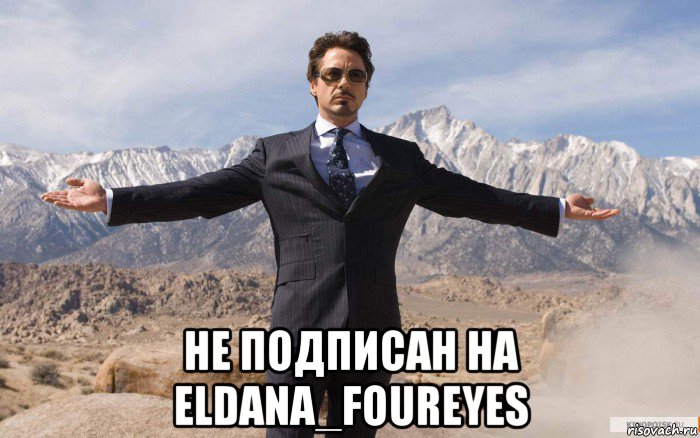  не подписан на eldana_foureyes, Мем железный человек