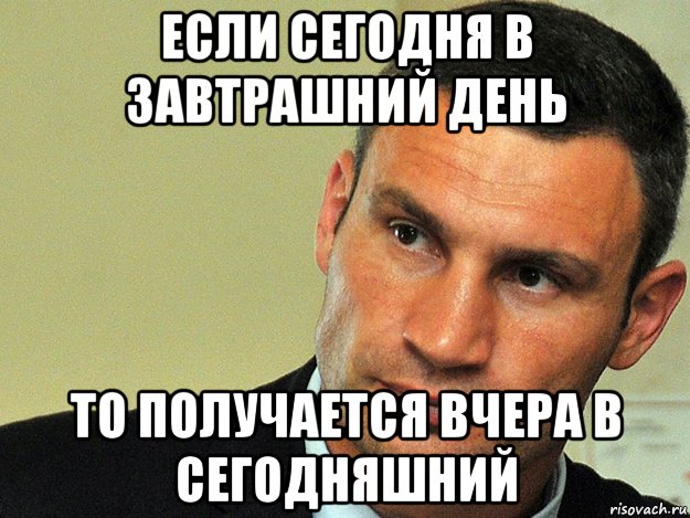 Про сегодняшний день. Мем сегодня в завтрашний день. Мемы про завтрашний день. Кличко мемы завтрашний день. Мем Кличко в завтрашний день.