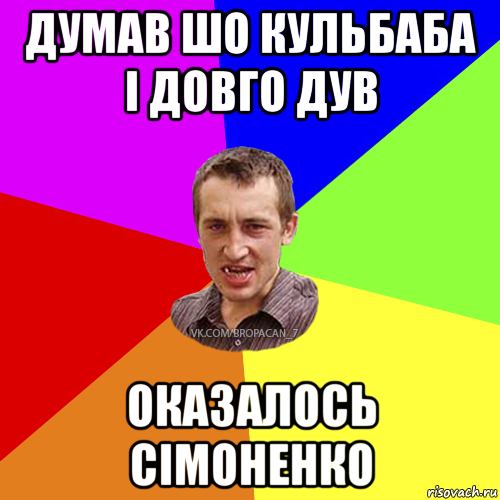 думав шо кульбаба і довго дув оказалось сімоненко