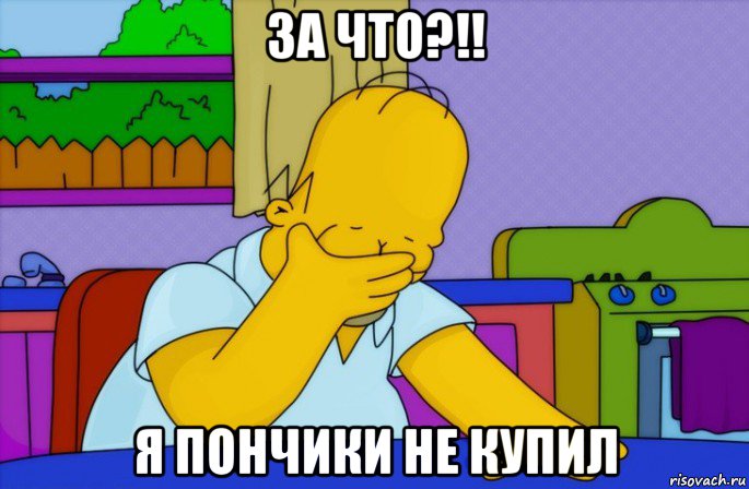 за что?!! я пончики не купил