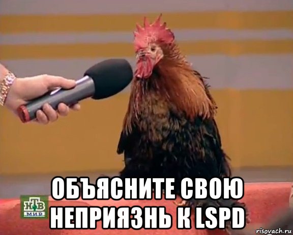  объясните свою неприязнь к lspd, Мем Интервью с петухом