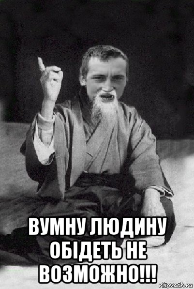  вумну людину обiдеть не возможно!!!, Мем Мудрий паца