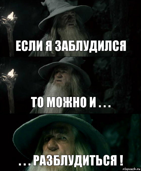 Я окончательно убедился в том что заблудился. Мем Гендальф заблудился. Я заблудился. Гэндальф потерялся Мем. Потерялся в лесу Мем.