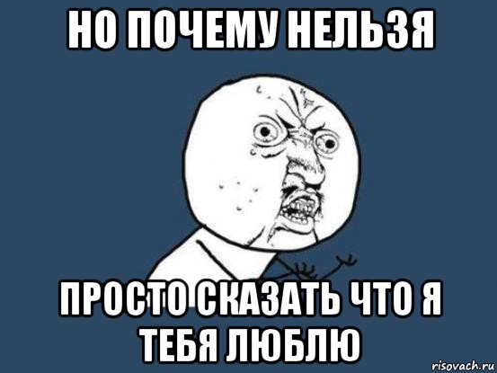 но почему нельзя просто сказать что я тебя люблю, Мем Ну почему