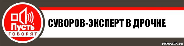 Суворов-эксперт в дрочке, Комикс   пусть говорят