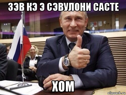 зэв кэ э сэвулони састе хом, Мем Путин