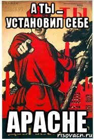 а ты ... установил себе apache, Мем А ты записался добровольцем