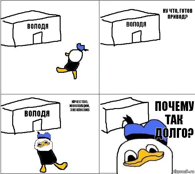 Володя Володя Володя Почему так долго?  Ну что, готов привод? Качество, инновации, эксклюзив