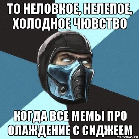 то неловкое, нелепое, холодное чювство когда все мемы про олаждение с сиджеем, Мем Саб-Зиро