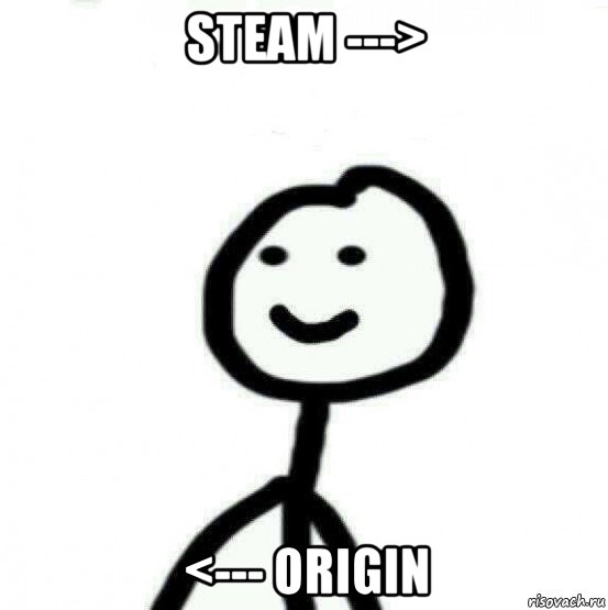 steam ---> <--- origin, Мем Теребонька (Диб Хлебушек)