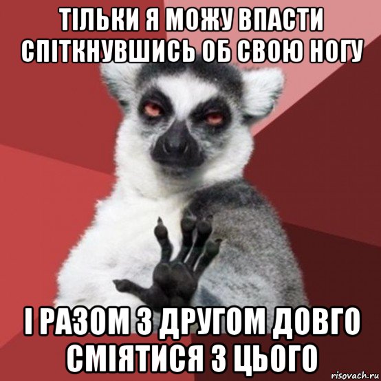 тільки я можу впасти спіткнувшись об свою ногу і разом з другом довго сміятися з цього, Мем Узбагойзя