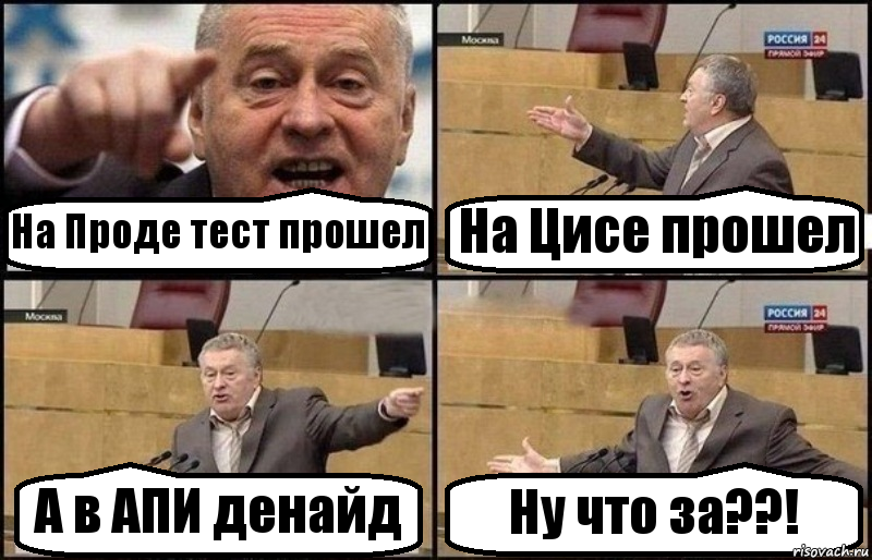 На Проде тест прошел На Цисе прошел А в АПИ денайд Ну что за??!, Комикс Жириновский