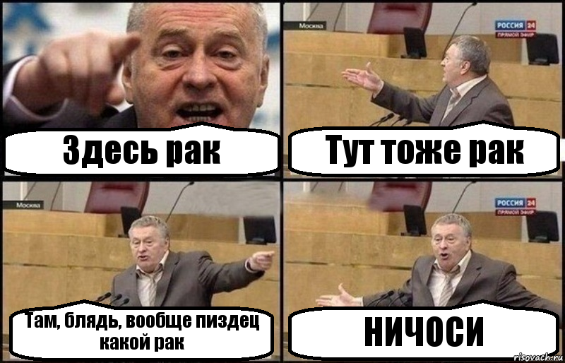 Здесь рак Тут тоже рак Там, блядь, вообще пиздец какой рак НИЧОСИ, Комикс Жириновский