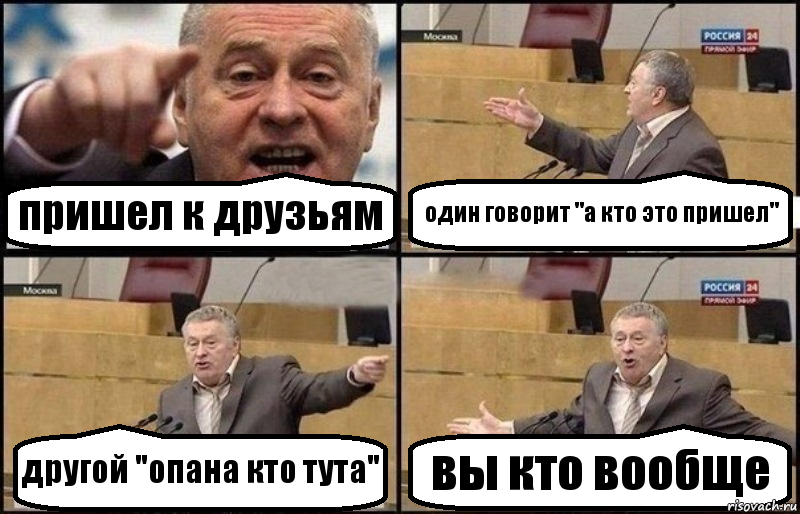 пришел к друзьям один говорит "а кто это пришел" другой "опана кто тута" вы кто вообще, Комикс Жириновский