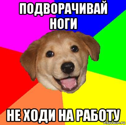 подворачивай ноги не ходи на работу, Мем Advice Dog