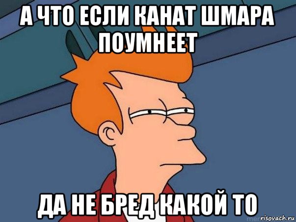 а что если канат шмара поумнеет да не бред какой то, Мем  Фрай (мне кажется или)