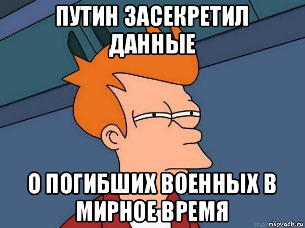 путин засекретил данные о погибших военных в мирное время, Мем  Фрай (мне кажется или)