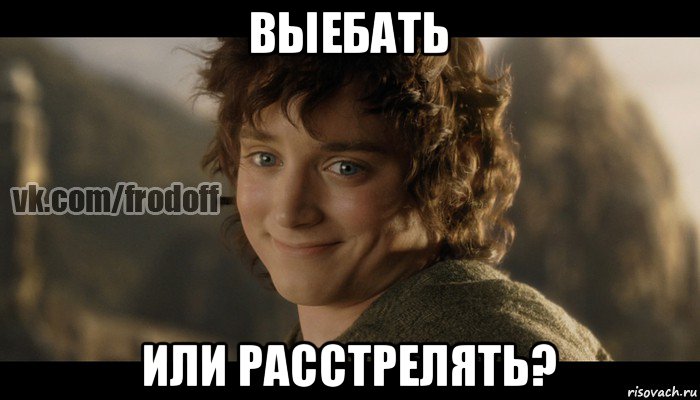 выебать или расстрелять?, Мем  Фродо