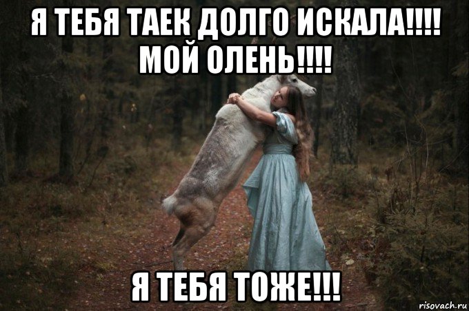 я тебя таек долго искала!!!! мой олень!!!! я тебя тоже!!!