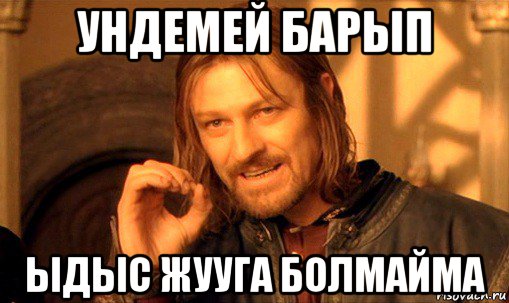 ундемей барып ыдыс жууга болмайма, Мем Нельзя просто так взять и (Боромир мем)