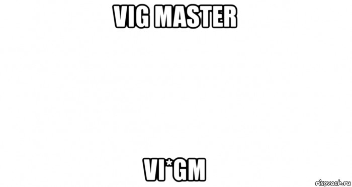 vig master vi*gm, Мем Пустой лист