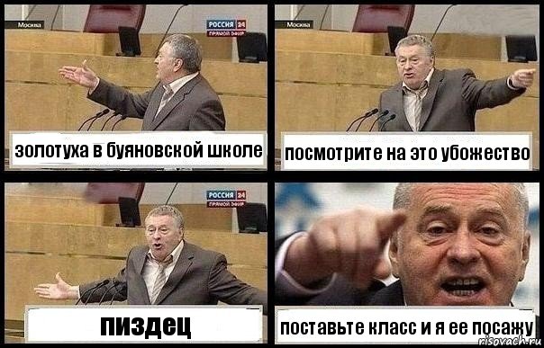 золотуха в буяновской школе посмотрите на это убожество пиздец поставьте класс и я ее посажу, Комикс с Жириновским