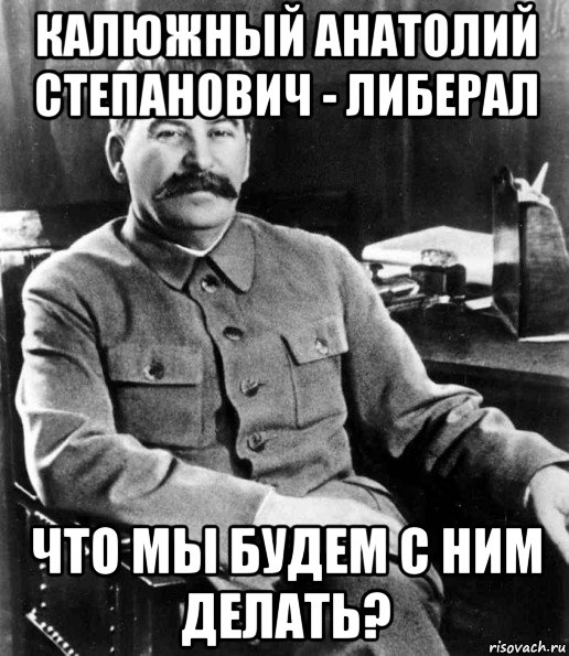 калюжный анатолий степанович - либерал что мы будем с ним делать?, Мем  иосиф сталин