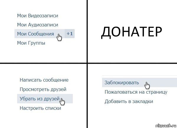 ДОНАТЕР, Комикс  Удалить из друзей