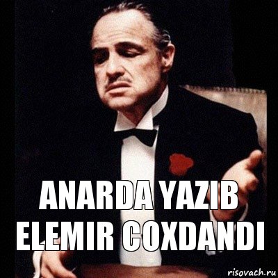 Anarda yazib elemir coxdandi