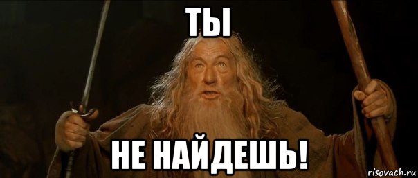 ты не найдешь!, Мем Гендальф (Ты не пройдешь)