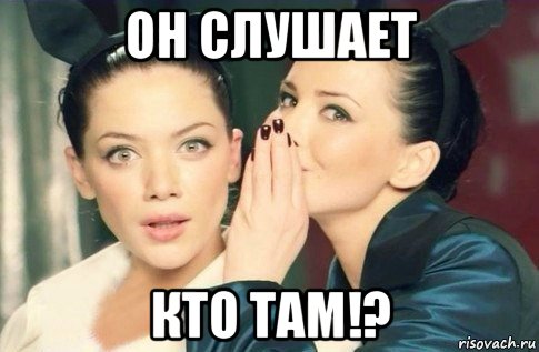 он слушает кто там!?, Мем  Он