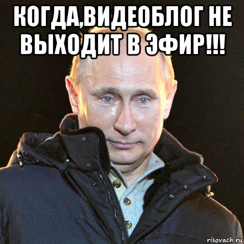 когда,видеоблог не выходит в эфир!!! , Мем Путин плачет