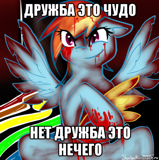 дружба это чудо нет дружба это нечего, Мем RAINBOW FACTORY DASH